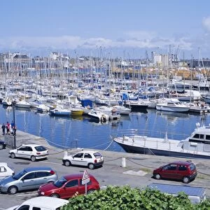 Yacht harbour east of the old town of St. Malo, Brttany, France