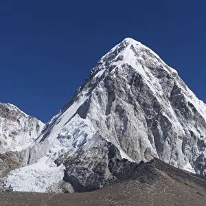 Yak on a trail below Kala Pattar and Pumori, 7165m, Solu Khumbu Everest Region