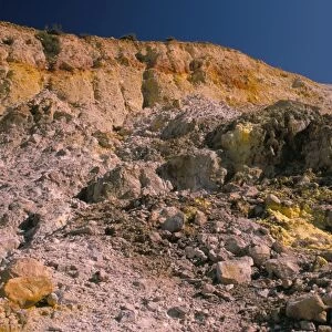 Yellow and orange volcanic rock