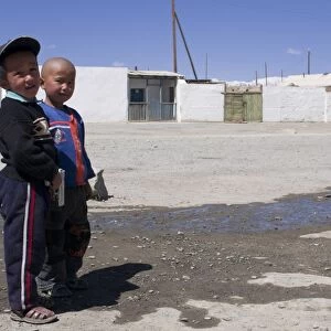 Young boys, Karakul, Tajikistan, Central Asia, Asia