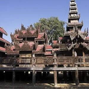 Youqson Kyaung (Yoke-Sone Kyaung) the oldest surviving wooden monastery in the Bagan area