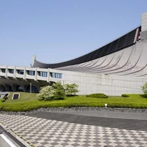 Yoyogi National Stadium in Shibuya, designed by architect Kenzo Tange for the 1964 Summer Olympic Games, Tokyo