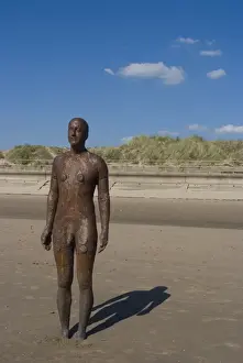 One of the 100 men of Another Place, also known as The Iron Men, statues by Antony Gormley