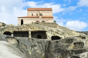 10th Century Prints: The 10th century Christian Princes Basilica overlooking Uplistsikhe, the Lords fortress