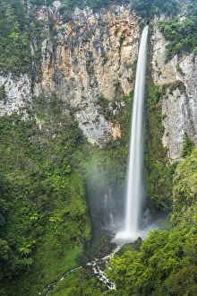 Lake Toba Prints: 120m Sipisopiso Waterfall, Lake Toba (Danau Toba)
