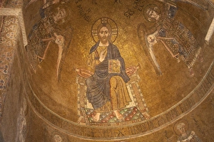 Images Dated 6th April 2010: A 12th century Byzantine mosaic of Jesus Christ, Cathedral of Santa Maria Assunta