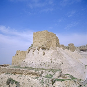 Biblical Prints: 12th century Crusader castle in biblical land of Moab