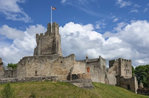 River Tyne Prints: The 12th century Medieval Prudhoe Castle, on the River Tyne, Northumberland, England