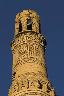 Detail of the 12th century Minaret of Jam at dawn, UNESCO World Heritage Site