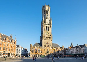 The 13th century Belfort van Brugge belfry tower on the Markt square, UNESCO World Heritage Site The 13th century Belfort van Brugge belfry tower on the Markt square, UNESCO World Heritage Site