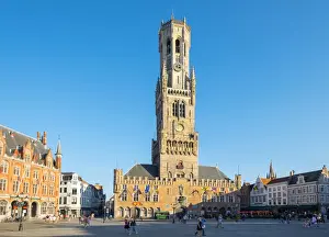 The 13th century Belfort van Brugge belfry tower on the Markt square, UNESCO World Heritage Site