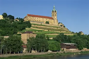 The 14th century castle and vine slopes at Melnik in the Prague region