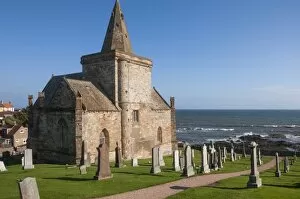 14th Century Gallery: The 14th century St. Monans Church, St. Monan, East Coast, Fife, Scotland, United Kingdom, Europe