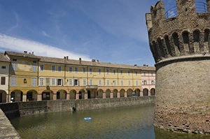 Moated Prints: The 15th century moated Castle at Fontanellato, Emilia-Romagna, Italy, Europe