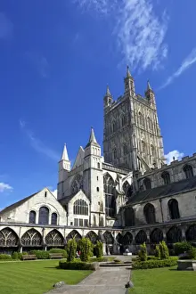 Cloister Prints: The 15th century Tower and cloisters, Gloucester Cathedral, Gloucestershire