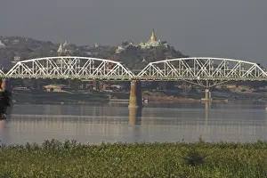 Ayeyarwaddy Prints: The 16 span Ava Bridge across the Ayeyarwaddy River engineered by the British in 1934