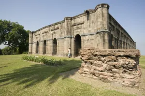 Bengal Prints: The 16th century Great Golden Mosque (Bara Darwaza) in Gaur