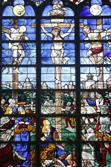 Rouen Prints: 16th-century stained glass windows set in the north wall of Saint Joan of Arc