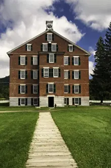 Hancock Prints: 1830s brick building used as housing for about 100 members of the Shaker community in the Hancock Shaker Village