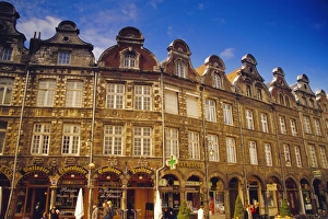 Dormer Prints: 18th century Flemish buildings, Place des Heros, Arras, Pas-de-Calais, France, Europe