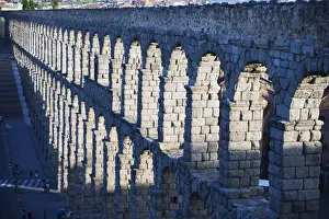 Segovia Prints: The 1st century Roman aqueduct, UNESCO World Heritage Site, Segovia, Madrid