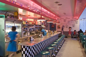 Images Dated 15th July 2008: The 66 Diner along historic Route 66, Albuquerque, New Mexico, United States of America
