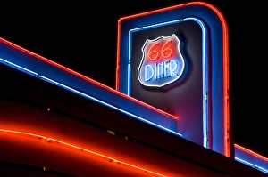 Images Dated 15th July 2008: The 66 Diner along historic Route 66, Albuquerque, New Mexico, United States of America
