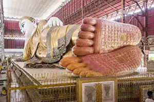 The 66m Reclining Buddha at Chauk Htat Gyi (Chaukhtatgyi) Buddha Temple, Yangon (Rangoon)