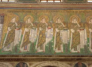 Images Dated 25th February 2008: The 6th century mosaics in the Basilica of Sant Apollinare Nuovo, Ravenna