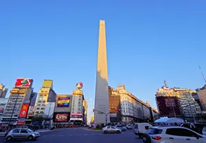 Obelisk Prints: 9 de Julio Avenue, Plaza de la Republica and Obelisco de Buenos Aires