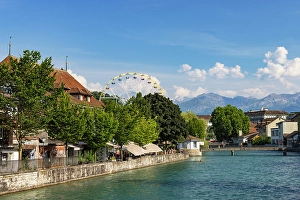 Bern Prints: Aare River, Thun, Canton of Bern, Switzerland