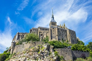 Manche Prints: Abbaye du Mont-Saint-Michel, Mont-Saint-Michel, UNESCO World Heritage Site, Manche