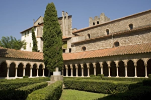 Cloisters Prints: Abbey, Arles-sur-Tech, Vallespir, Languedoc-Roussillon, France, Europe