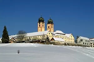 Abbey church St. Margen in winter, Black Forest, Baden-Wurttemberg, Germany, Europe