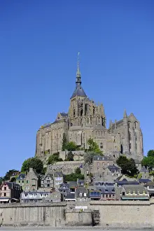 Manche Prints: Abbey of Mont Saint-Michel, UNESCO World Heritage Site, Manche, Normandy, France, Europe