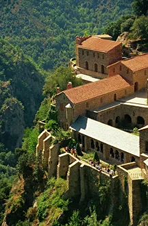 Images Dated 1st February 2008: Abbey of St. Martin-du-Canigou, Pyrenees-Orientale, Languedoc-Roussillon