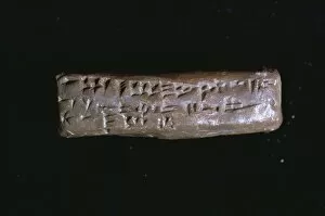 Images Dated 6th February 2008: Abecedary of Ugarit, cuneiform oldest known ABC, dating from the 14th century BC