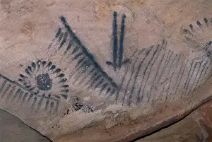 Rock Art Prints: Aboriginal charcoal paintings at Yourambulla Rock Shelter, near Hawker