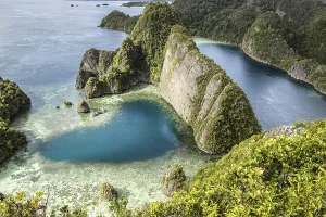 Pictures Prints: From above, a drone captures the breathtaking Raja Ampat Archipelago in Indonesia