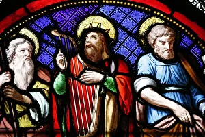 Abraham Prints: Abraham, David and Joseph, Sainte-Clotilde church, Paris, France, Europe