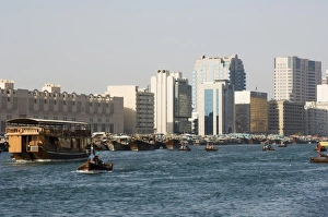 U A E Prints: Abras crossing Dubai Creek
