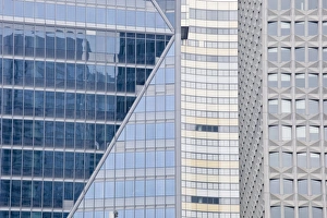 La Defense Prints: Abstract of buildings in the La Defense district, Paris, France, Europe