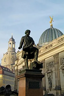 Lutheran Prints: Academy of Fine Arts, Frauenkirche, Dresden, Saxony, Germany, Europe