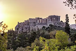 Sights Prints: Acropolis at dawn, Athens, Attica, Greece