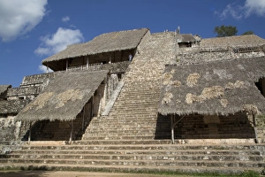 Thatch Prints: The Acropolis, Ek Balam, Mayan archaeological site, Yucatan, Mexico, North America