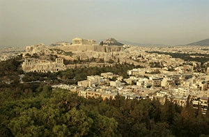 Athen Prints: The Acropolis from the hill of Pnyx