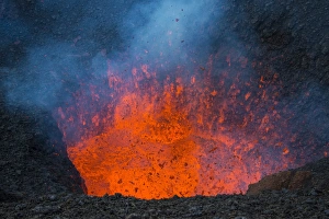 Active lava eruption on the Tolbachik volcano, Kamchatka, Russia, Eurasia