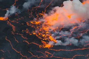 Lava Prints: The very active lava lake of Mount Nyiragongo