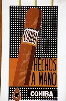 Advertising cigars, Santo Domingo, Dominican Republic, West Indies, Central America Advertising cigars, Santo Domingo, Dominican Republic, West Indies, Central America