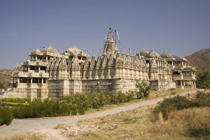 Jain Prints: Adinatha Jain Temple, Ranakpur, Rajasthan, India, Asia
